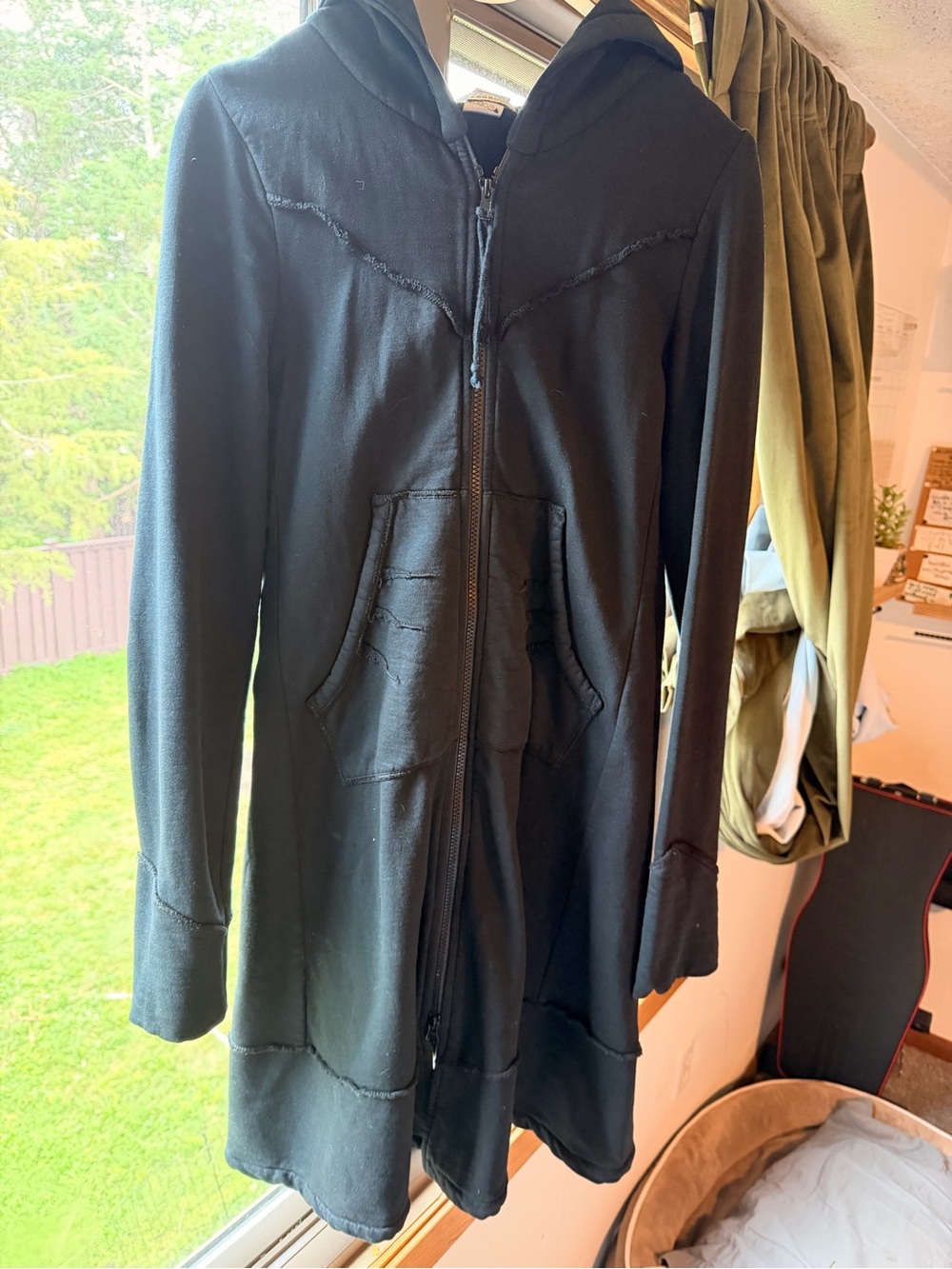 Prairie Underground Black Hooded Trench Coat